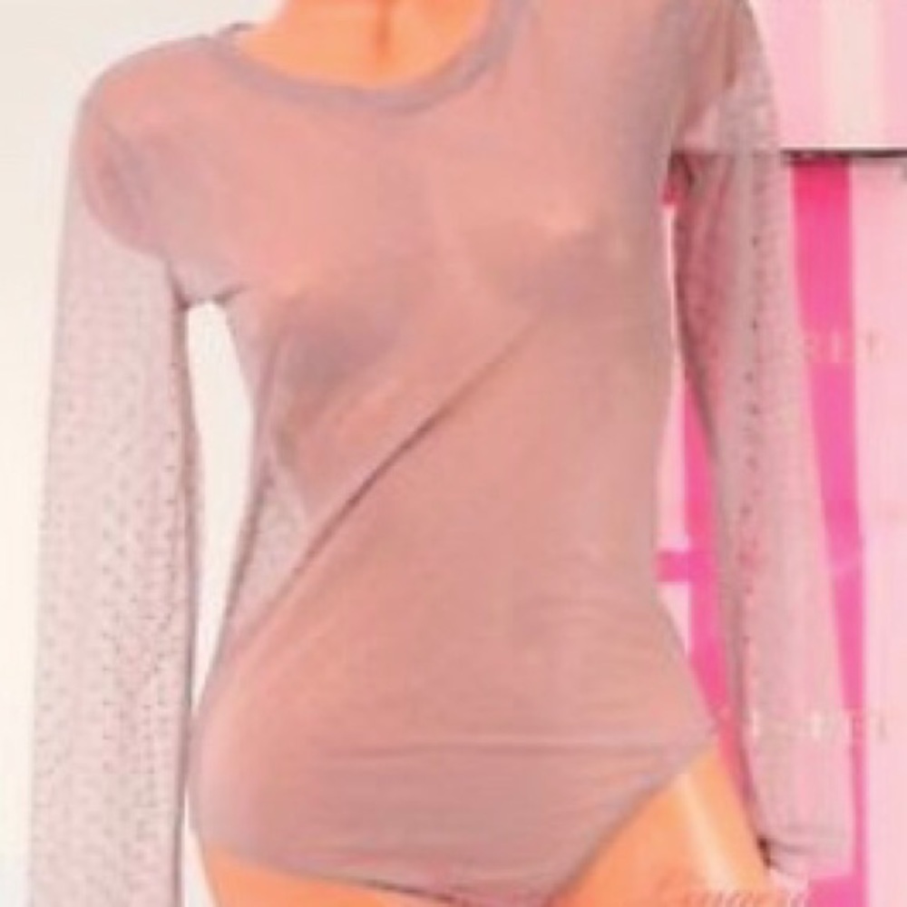 VS Victoria’s Secret Lingerie Lace Mesh LongSleeve